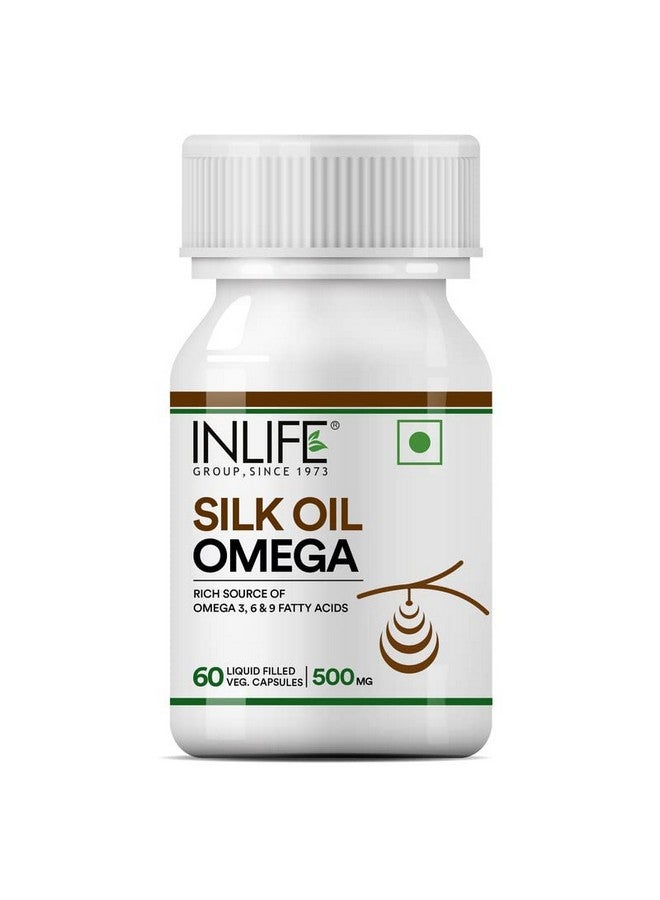 إن لايف كبسولات زيت الحرير INLIFE Veg Omega 3 6 9، مكمل غذائي يومي لصحة القلب للرجال والنساء، 500 مجم - 60 كبسولة نباتية (عبوة من 1، 60) - Image 1