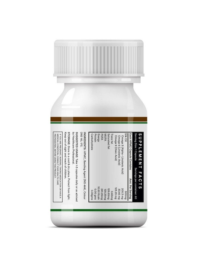 إن لايف كبسولات زيت الحرير INLIFE Veg Omega 3 6 9، مكمل غذائي يومي لصحة القلب للرجال والنساء، 500 مجم - 60 كبسولة نباتية (عبوة من 1، 60) - Image 5