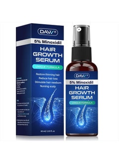 5% Minoxidil Hair Growth Serum For Men And With Biotin Hair Regrowth Treatment For Stronger Thicker Longer Hair help to Stop Thinning and loss hair 60 ML
