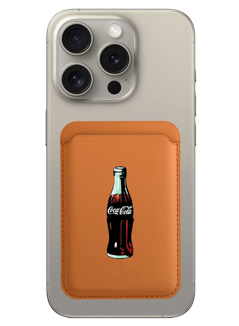 Theodor Magnetic Wallet, Compatible with MagSafe Wallet, for iPhone Wallet, for iPhone 16/15/14/13/12 Series, Not for iPhone 13/12 mini, 3 Card Holder, Vegan Leather, Brown - Coke - Image 1