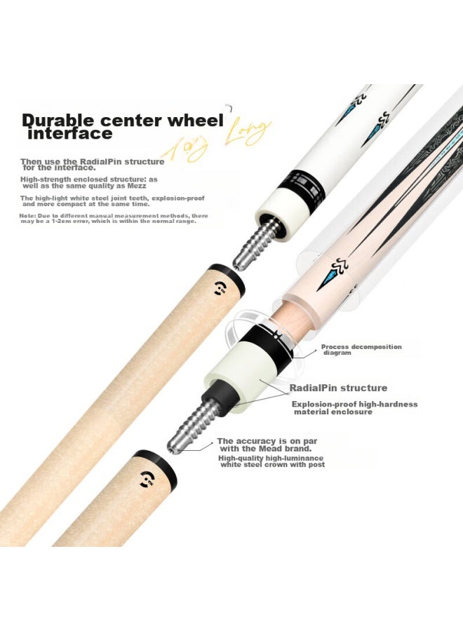 ACCURACY Zhundu Danqing Pool Cue, Big Head Nine-ball Cue, Black 8-ball Cue, American Pool Cue, Eight-ball Maple Wood Black Eight Cue - Image 2