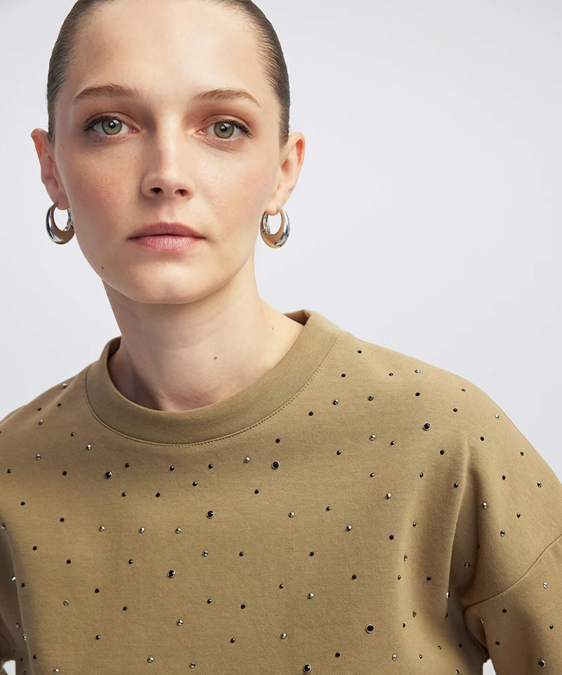 ابيكول Rhinestone Sweatshirt