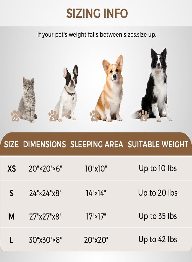 SunStyle Home Calming Round Dog Bed & Cat Bed for Indoor Cats, Medium Size Washable Anti-Slip Anti-Anxiety Donut Dog Beds for Small Dogs & Cats, Fluffy Plush Soft Dog Bed(20 Inch, Light Grey) - Image 4