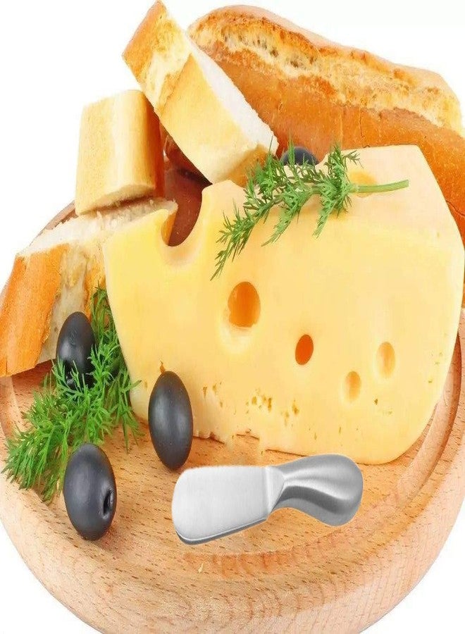 اكفور مجموعة سكاكين Accfore متعددة الاستخدامات من الفولاذ المقاوم للصدأ، 4 قطع، لفرد الجبن والزبدة - أدوات تقطيع اللحوم الباردة للجبن والزبدة الباردة والمربى وصنع المعجنات - Image 5