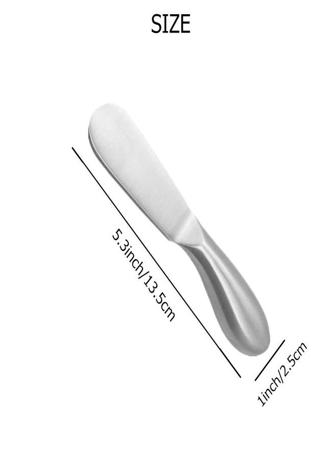 اكفور مجموعة سكاكين Accfore متعددة الاستخدامات من الفولاذ المقاوم للصدأ، 4 قطع، لفرد الجبن والزبدة - أدوات تقطيع اللحوم الباردة للجبن والزبدة الباردة والمربى وصنع المعجنات - Image 2