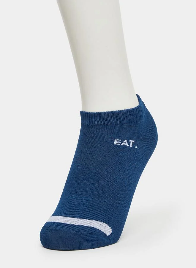 Styli  Pack of 5 - Contrast Detail Ribbed Cuff Crew Socks for Men | Best Price UAE