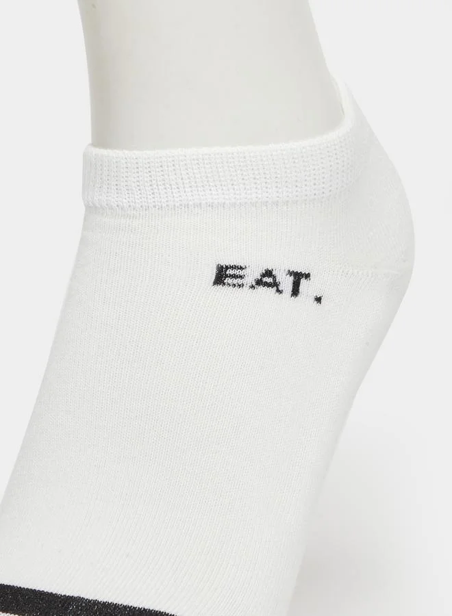 Styli  Pack of 5 - Contrast Detail Ribbed Cuff Crew Socks for Men | Best Price UAE