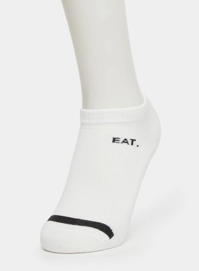 Styli  Pack of 5 - Contrast Detail Ribbed Cuff Crew Socks for Men | Best Price UAE
