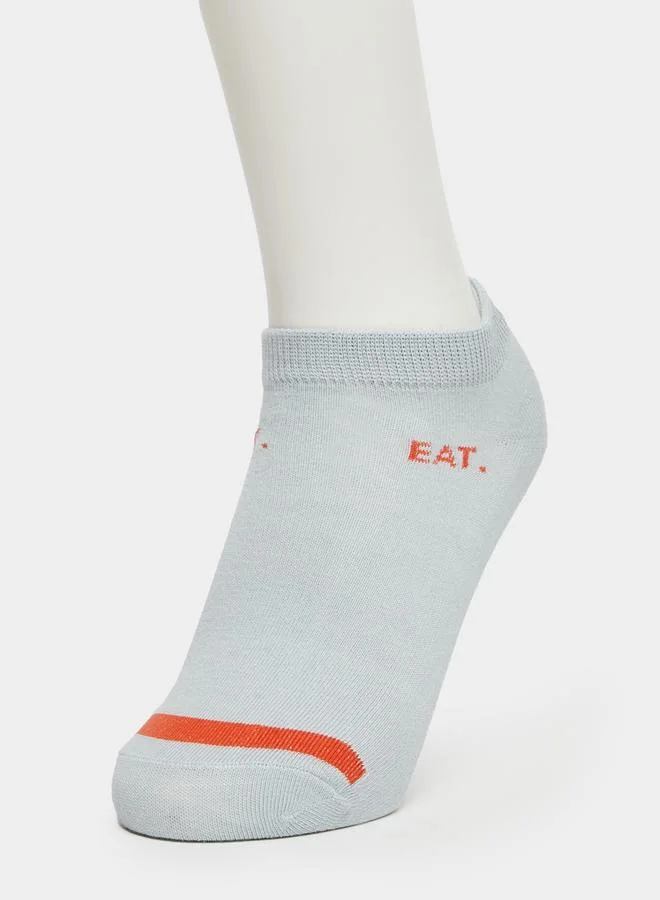 Styli  Pack of 5 - Contrast Detail Ribbed Cuff Crew Socks for Men | Best Price UAE