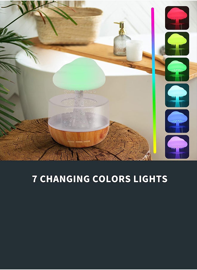 ماركة غير محددة مرطب هواء السحابة الممطرة مع صوت قطرة الماء و7 أضواء LED للنوم والاسترخاء  - Image 5
