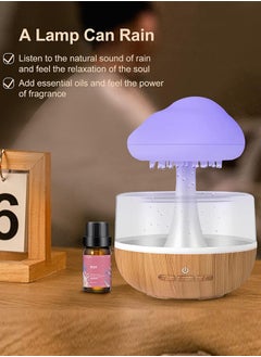 Generic Rain Cloud Humidifier with Water Drop Sound and 7 LED Lights for Sleep and Relaxation  - Image 2