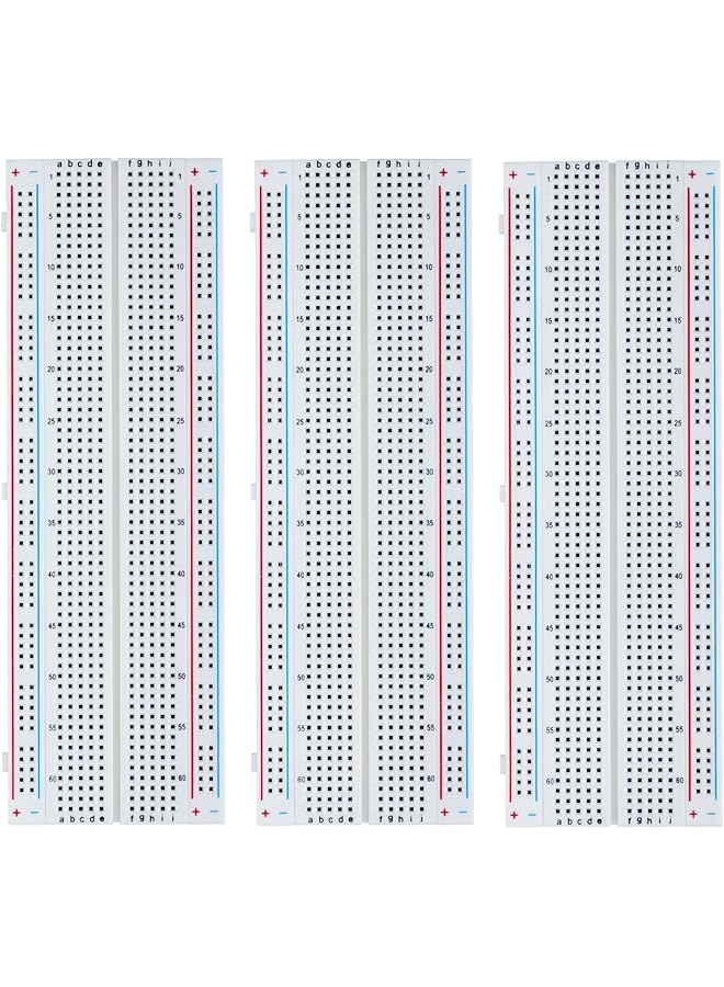 ELEGOO 3Pcs Breadboard 830 Point Solderless Prototype Pcb Board Kit For Arduino Proto Shield Distribution Connecting Blocks - Image 1