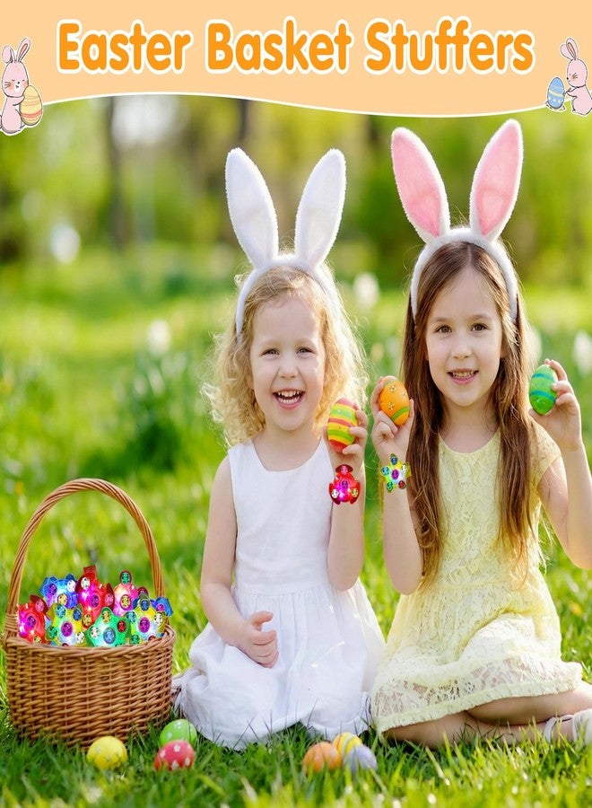 ٢٤ قطعة من أساور سبينر مضيئة، هدايا حفلات للأطفال من ٤ إلى ٨ سنوات ومن ٨ إلى ١٢ سنة، حشوات لسلال عيد الفصح، حشوات لحقائب الهدايا الصفية، حشوات لصناديق الجوائز، حشوات لبياناتا، ألعاب بالجملة، ألعاب مضيئة في الظلام، هدايا عيد الفصح وأعياد الميلاد - Image 2