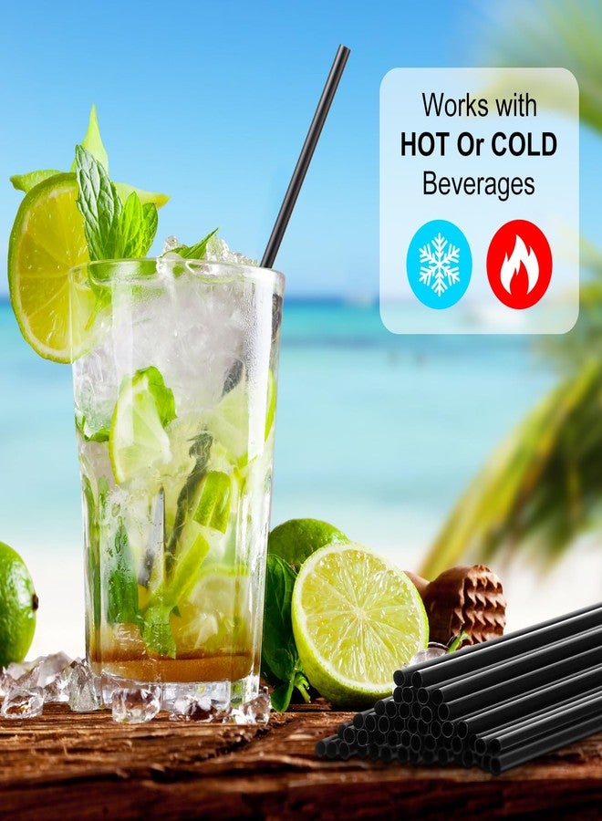 Hoolerry 6000 عدد من محركات كوكتيل القهوة القابلة للتصرف بلاستيك مصاصة تحريك عصا مشروبات كوكتيل محركات عصا أكواب مصاصات للحانات شرب العصير (أسود، 7 بوصة) - Image 2