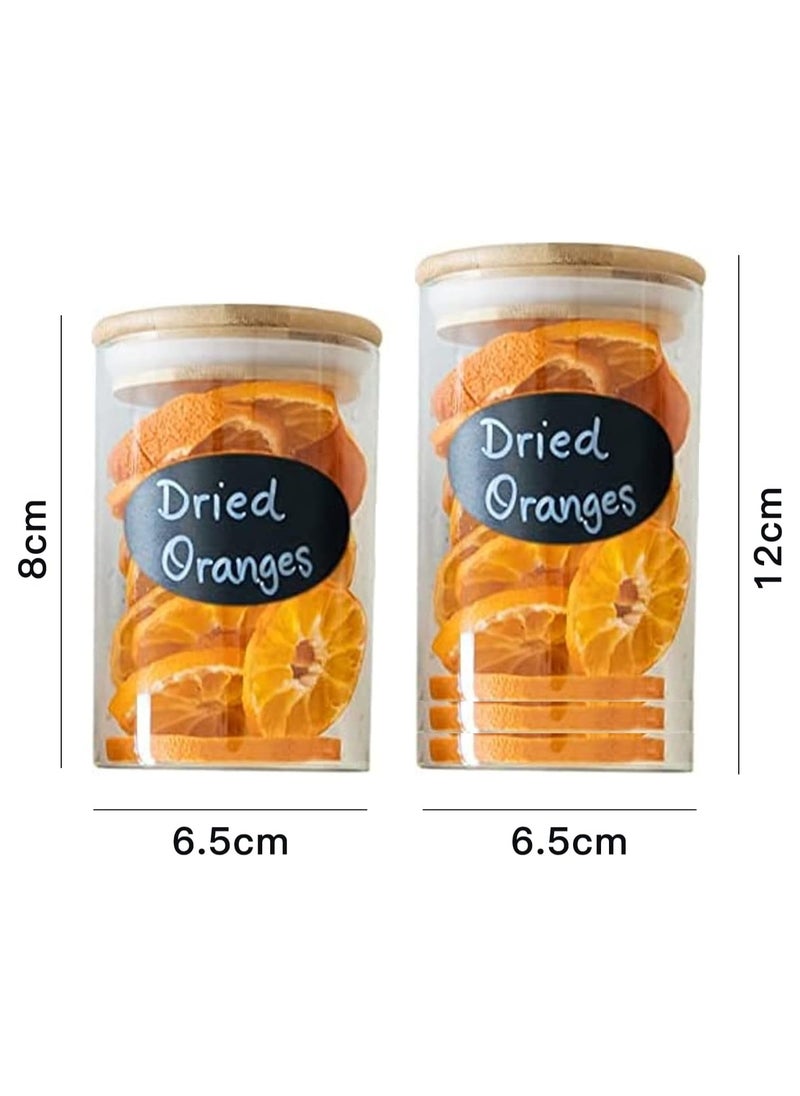 Generic - 10Pcs Glass Spice Jars, 8oz(220ml)/12oz(340ml) Empty Round Spice Container, Glass Food Storage Containers Jars with Bamboo Lids Measuring Spoon for Kitchen - Image 1