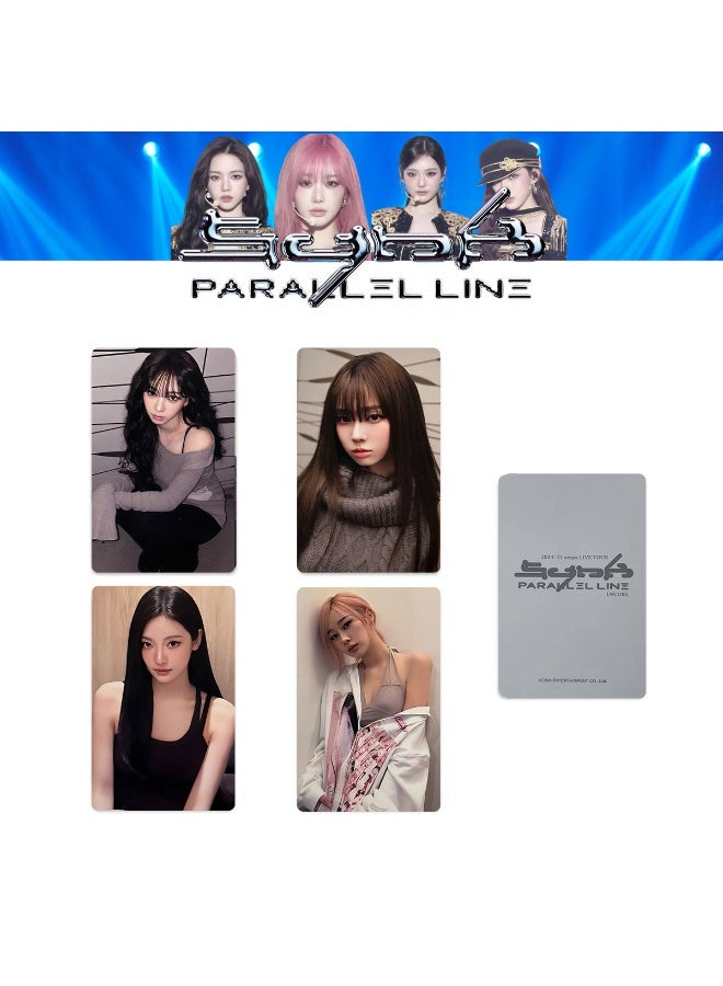 NIBEMINENT 4 Pcs Kpop Aespa live Tour SYNK:PAPALLEL LINE Lomo Cards Card For Fans Collection Gifts - Image 1
