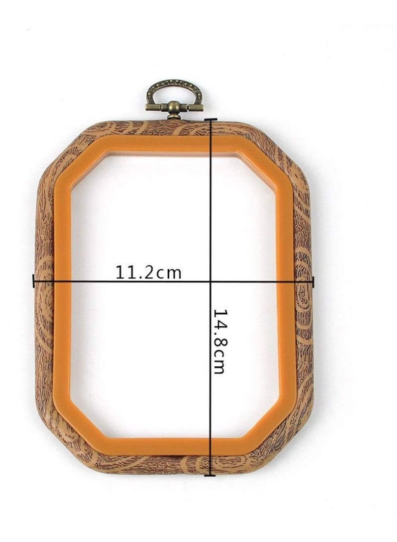 2pcs Embroidery Hoop Octagon Shape Cross Stitch Hoop Ring Imitated Wood Display Frame for Art Craft Handy Sewing and Hanging  - Image 4