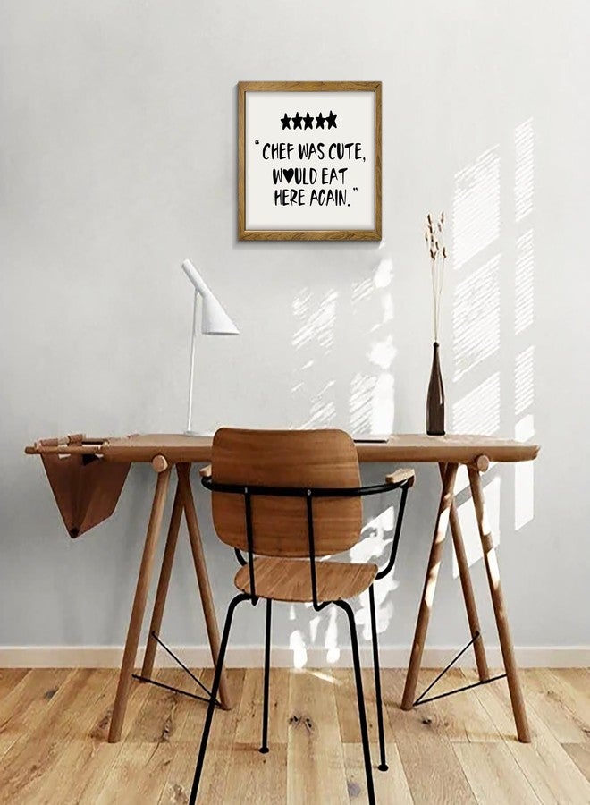 calmart Chef Was Cute Would Eat Here Again - Trendy Kitchen Art, Funny Quotes Wall Art, Guest Check Print, Quirky Home Decor, Framed Kitchen Wall Decor - Image 2