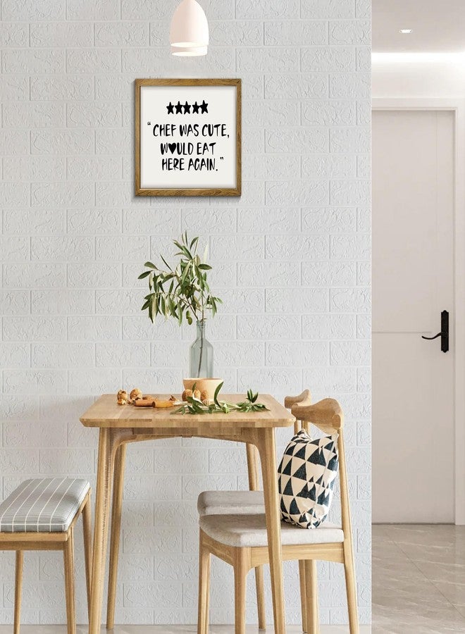 calmart Chef Was Cute Would Eat Here Again - Trendy Kitchen Art, Funny Quotes Wall Art, Guest Check Print, Quirky Home Decor, Framed Kitchen Wall Decor - Image 3