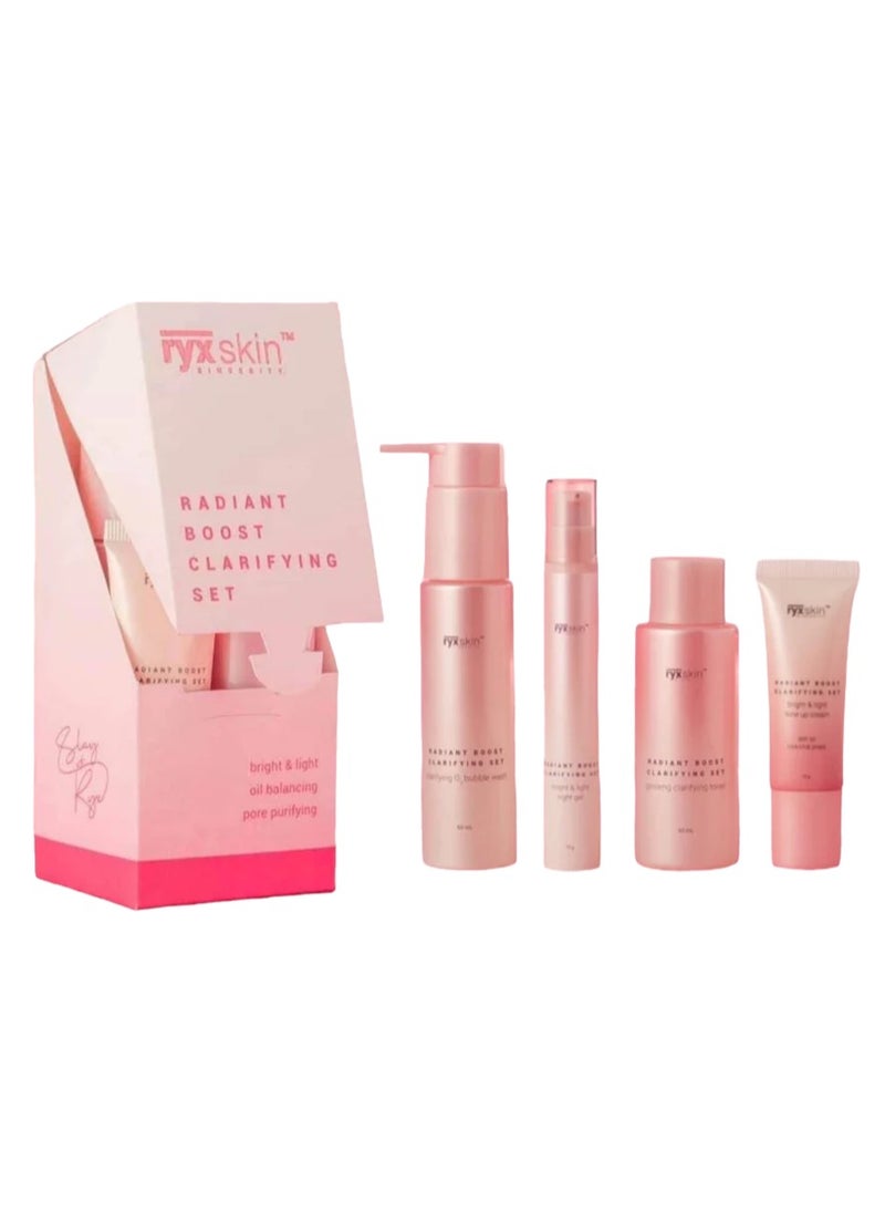 ryxskin sincerity Radiant Boost Clarifying Set, Complete with Night Light, Tone Up Cream SPF 50, Bubble Cleanser, and Ginseng Toner for Luminous Skin.  - Image 1