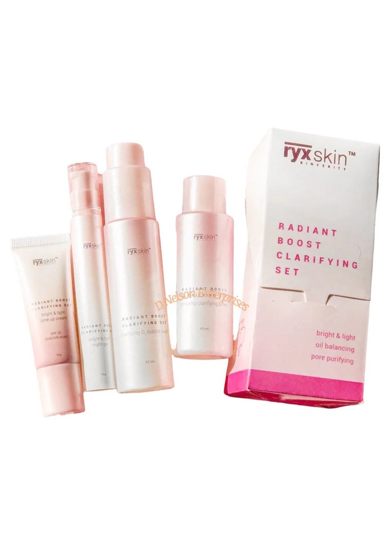 ryxskin sincerity Radiant Boost Clarifying Set, Complete with Night Light, Tone Up Cream SPF 50, Bubble Cleanser, and Ginseng Toner for Luminous Skin.  - Image 2