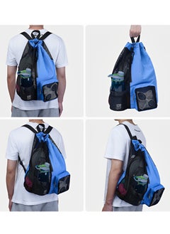 Skycare Swim Bag Mesh Drawstring Backpack With Wet Pocket Beach Backpack For Swimming, Gym, And Workout Gear  - Image 4
