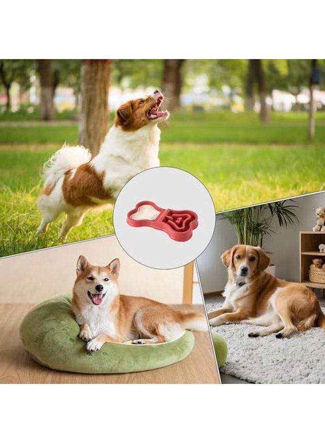 Red Slow Feed Dog Bowl Puzzle Feeder Prevents Bloating Dishwasher Safe - Image 5
