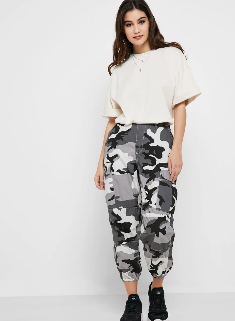 Topshop Petite Camo Print Cargo Pants