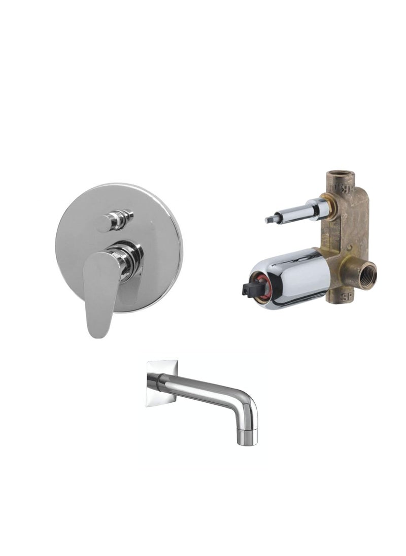 10X 10X Brass Diverter with Wall Spout for Bathroom DV7317 High Flow 40MM 