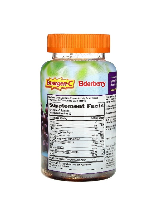Emergen-C - Emergen-C, Elderberry Gummies, 36 Gummies - Image 1