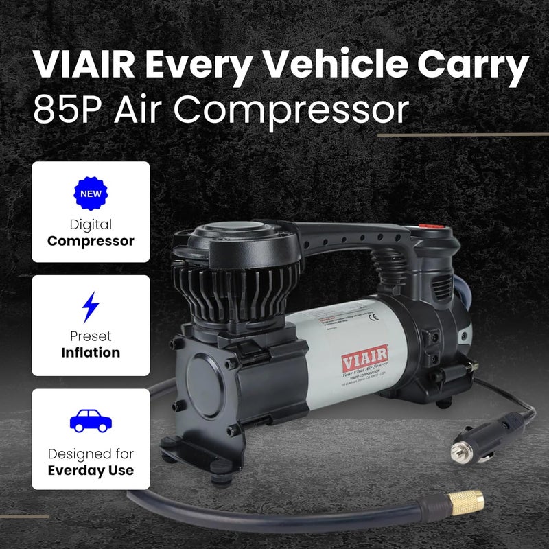 Viair Digital EVC85P - Portable Air Compressor Tire Inflator for Car, SUV & Truck | Preset Automatic Shut Off Feature | 12V Road Tire Pump Air Compressor 60 PSI - Image 2
