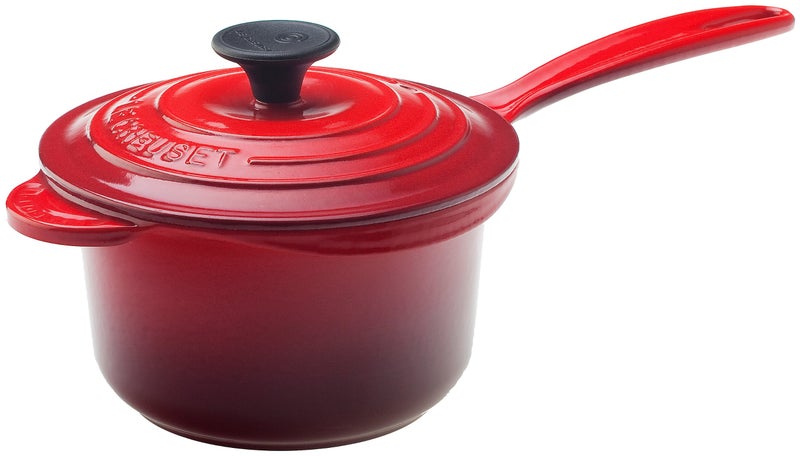 Le Creuset Le Creuset Enameled CastIron 114Quart Iron Handle Precision Pour Saucepan Cherry 