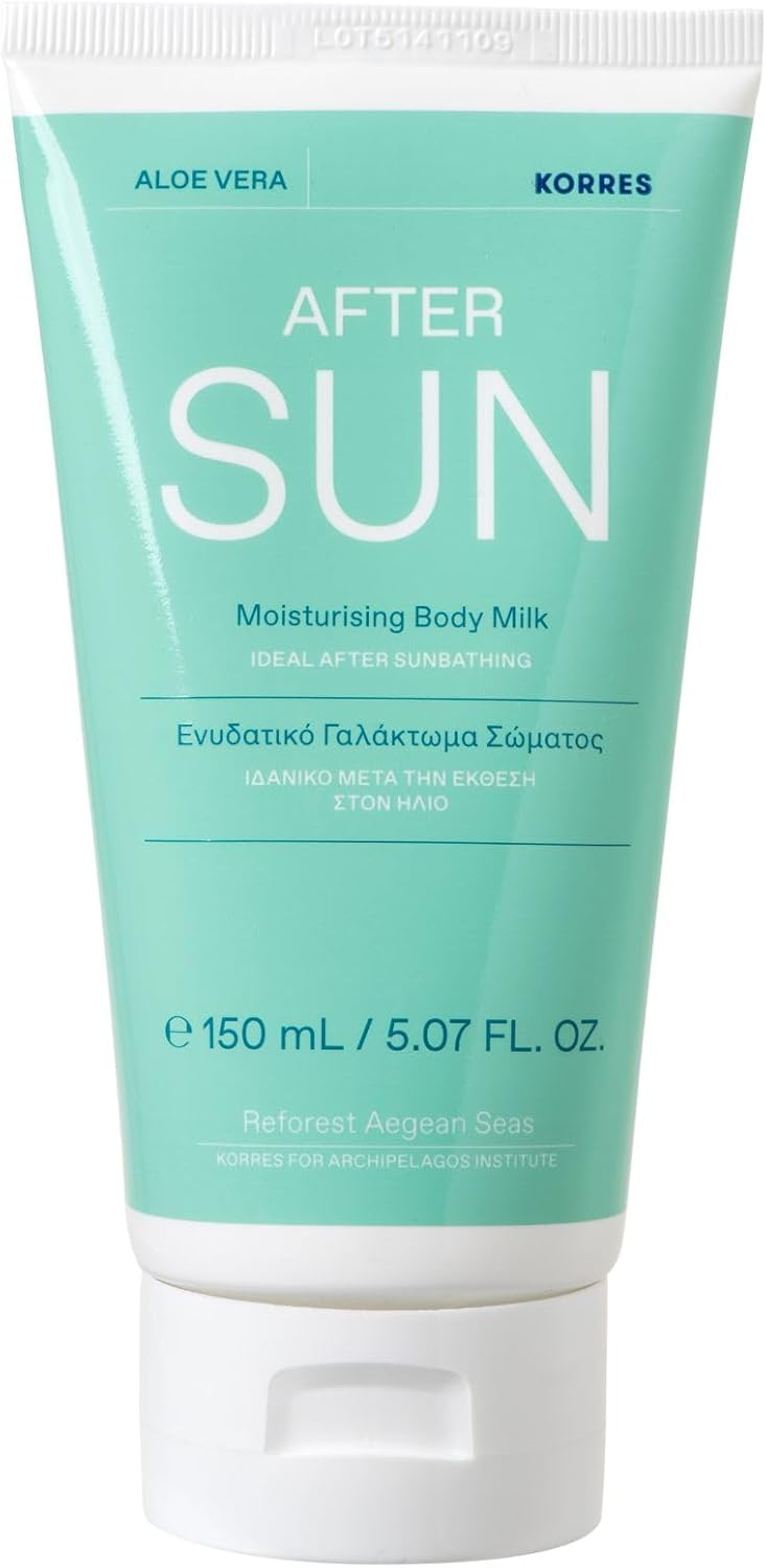 KORRES Aloe Vera Moisturising Body Milk After Sun Care for All Skin Types Vegan 150 ml