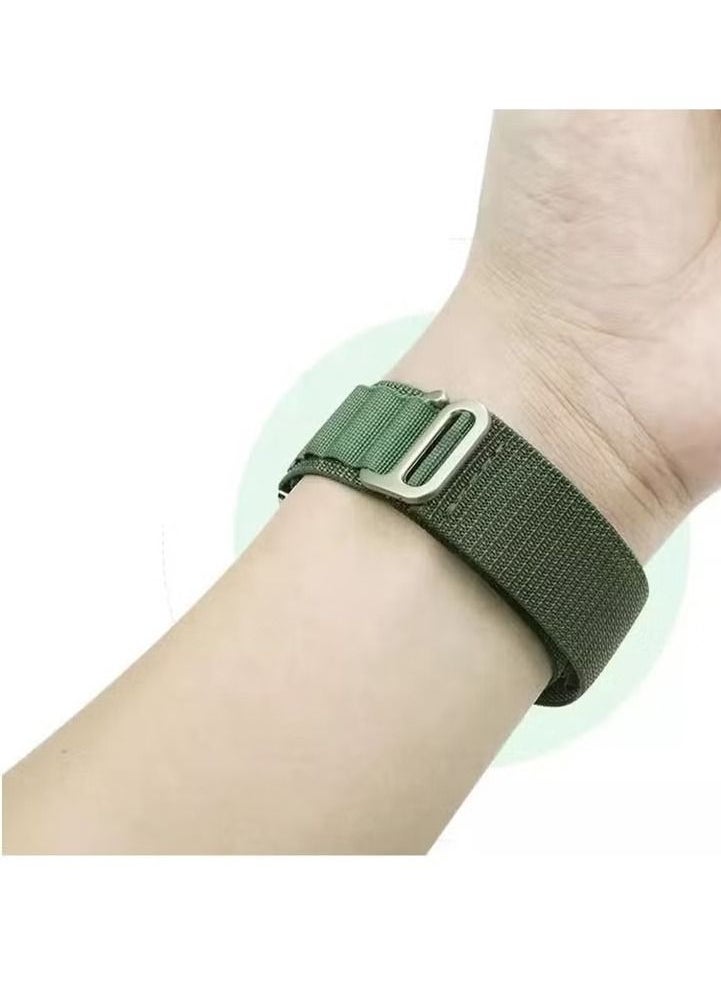 vesus - Alpine Loop Sport Nylon Band Strap for Apple Watch Ultra 49mm 45mm 44mm 42mm Alpine Loop Green - Image 1