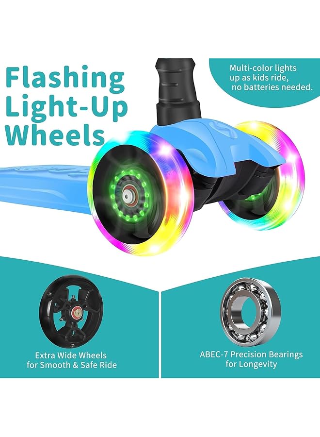 SKY-TOUCH Kids Scooter 3 Wheel Foldable Kick Scooter For Boys Girls Ages 3 14 Years Adjustable Height Lean To Steer Non Slip Deck Lightweight Push Scooter For Children - Image 3