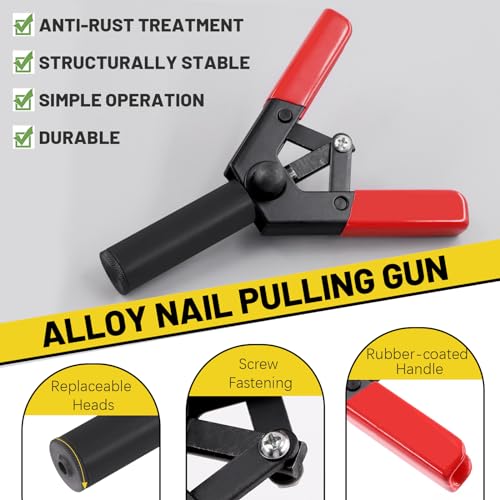 Mardatt 46Pcs Plastic Rivet Gun Kit with Nylon Blind Rivets, Fastener Removal Tool and Precision Tools Hooks, Plastic Rivets Safe Metal Plastic Clips Removal Hand Riveter for Automotive Removing - Image 3