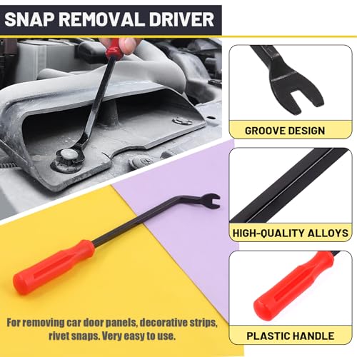 Mardatt 46Pcs Plastic Rivet Gun Kit with Nylon Blind Rivets, Fastener Removal Tool and Precision Tools Hooks, Plastic Rivets Safe Metal Plastic Clips Removal Hand Riveter for Automotive Removing - Image 4