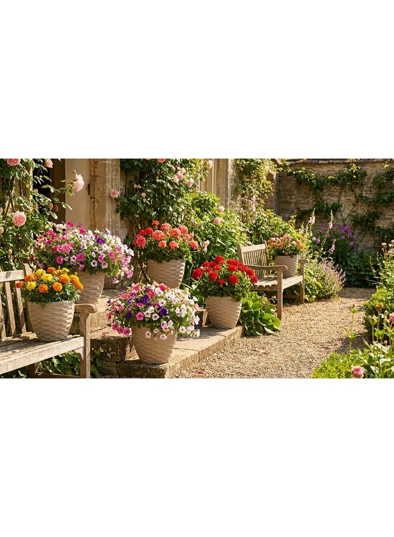 Diamond Chalet 30cm Planting Pot - Made of Polypropylene (Breeze) - Image 3