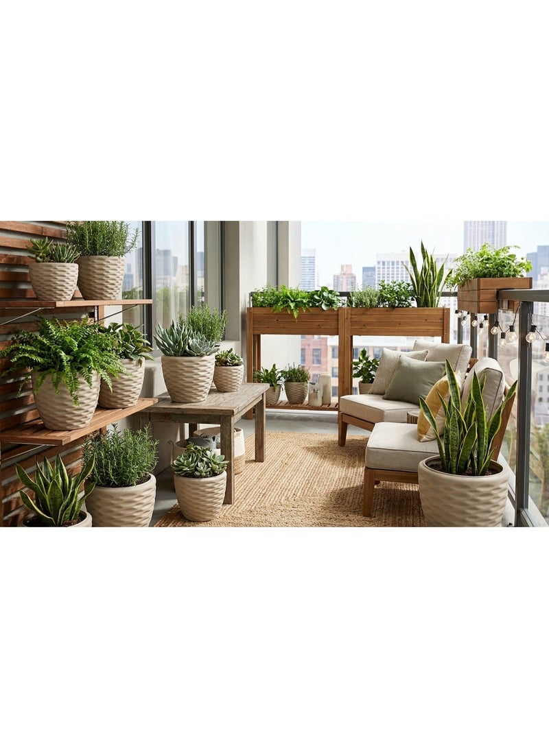 Diamond Chalet 30cm Planting Pot - Made of Polypropylene (Breeze) - Image 2