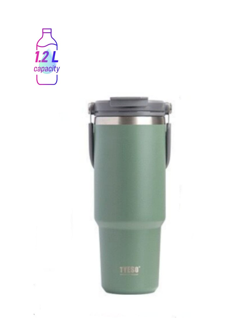 TYESO Stainless Steel Double-layer Coffee Cup Cold And Hot Car Mug Vacuum Flask Travel Thermos Bottle Portable Car Water Bottle - Image 1