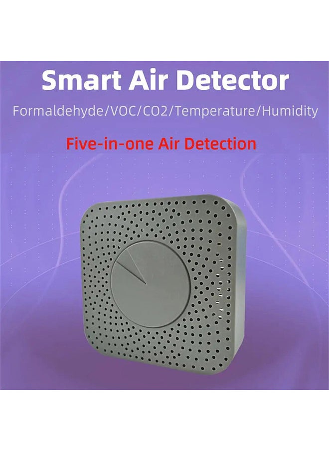 Generic Tuya ZigBee Intelligent Air Quality Monitor 5-in-1 Air Housekeeper HCHO/CO2/VOC/Temperature/Humidity Detector Support Remote APP Control Alarm Function  - Image 5