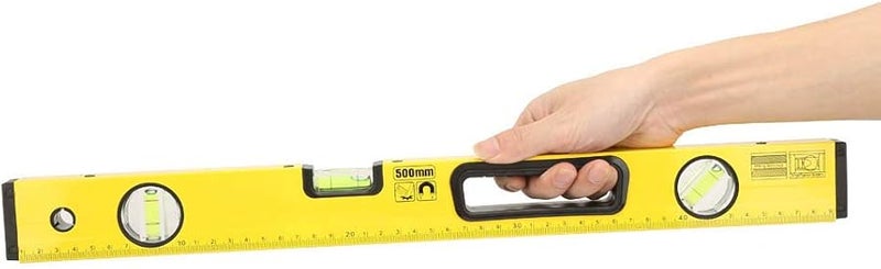 500mm Aluminum Alloy Bubble Level Ruler with Reinforced Frame and Angle Finder - Image 5