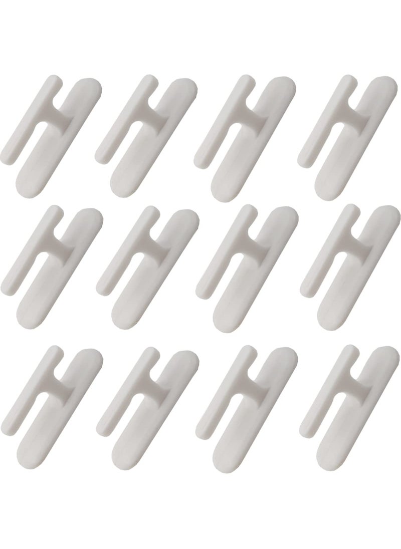 NSBELL NSBELL 12PCS Blind Cord Twister Safety Blind Cord Hooks Adhesive Blind Cord Holder Window Blinds String Holder Child Proofing Blind Cord Wind Up Blind Cord Wrap Cleat for Home Office 