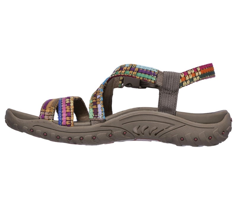 Skechers Women's Reggae-Sew Me-Boho Woven Strappy Slingback Sandal, Taupe Multi, 7 - Image 2