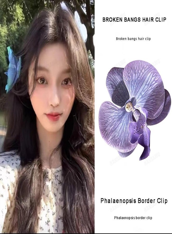HANSAMU 6 Pcs Flower Hair Clips, Bohemian Butterfly Orchid Hairpin, Artificial Phalaenopsis Hair Barrette for Seaside Holiday, Bridal Hair Accessories Bobby Pins Headwear for Woman Girl Lady Kids - Image 5