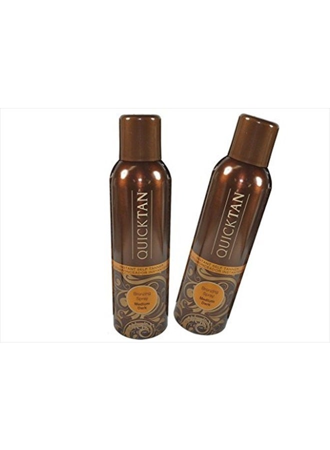 Body Drench بخاخ برونزي سريع من كويكتان - متوسط داكن (أفضل تان ذاتي برونزي سريع الجفاف) - حجم 6 أونصات / 170 جرام (عبوة من 2) - Image 1