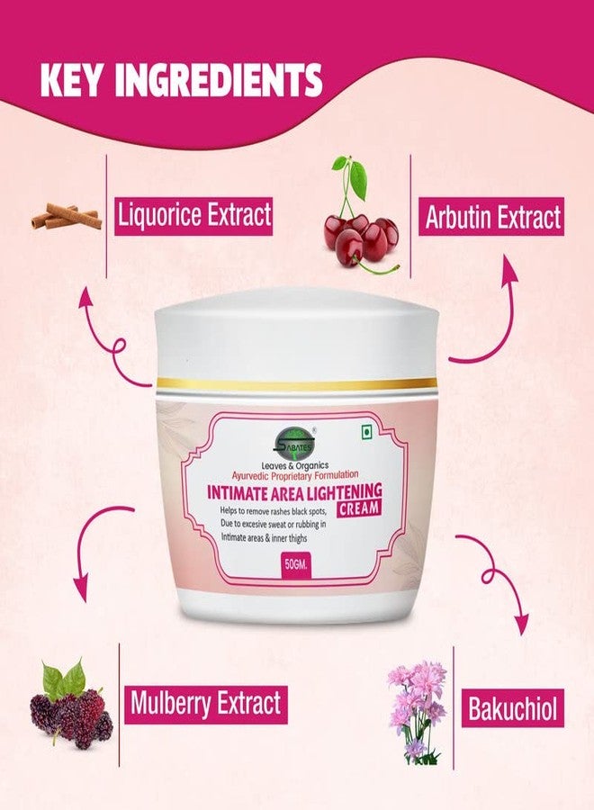 Sabates Intimate Area Lightening and Whitening Cream For Underarm, Bikini Area, Neck, Hip, Thigh, Intimate Area, Elbow Intense Dark Spot Removal | Intimate Cream For Men Women - Image 5