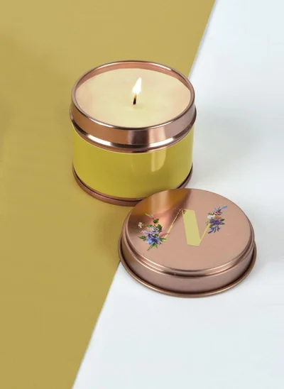 Flamingo Candles N Initial Vanilla & Ylang Ylang Candle