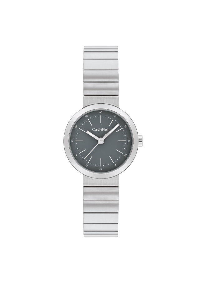 CALVIN KLEIN ساعة يد ستانلس ستيل بعقارب دائرية الشكل للجنسين 25200412 - 25 ملم  - Image 2