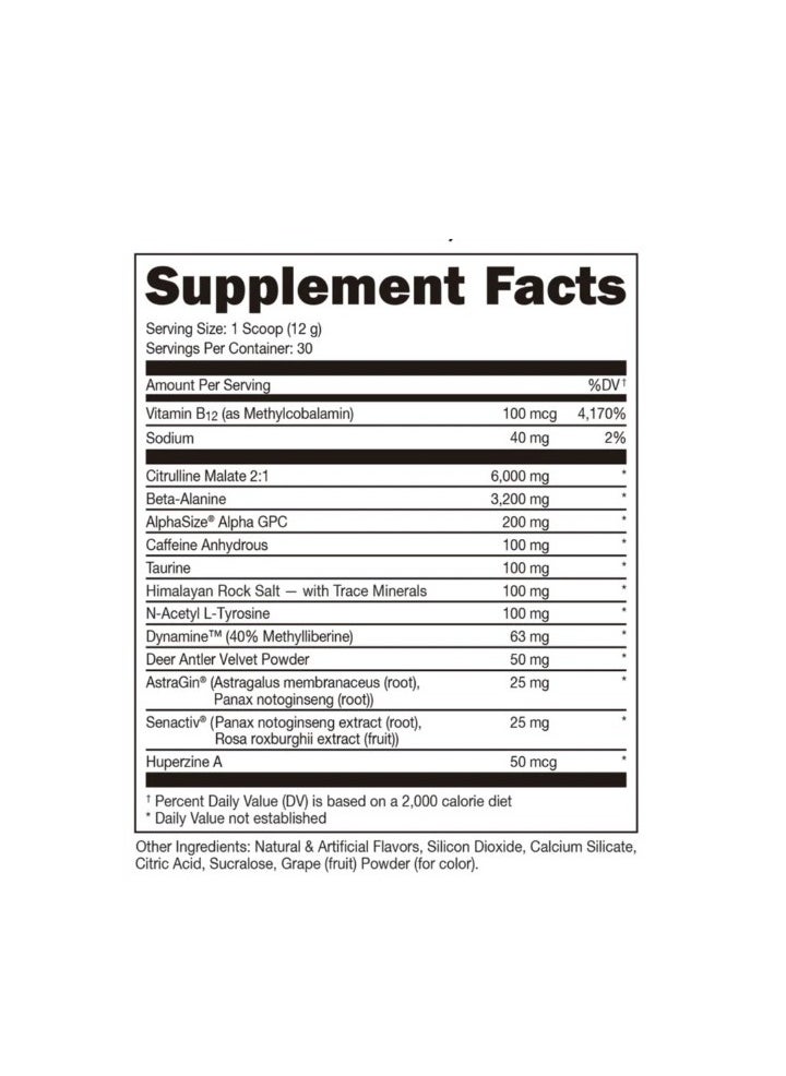 Bucked Up - Bucked Up 100 WOKE AF PRE-WORKOUT Strawberry Lemonade 369g 30 Serving - Image 1